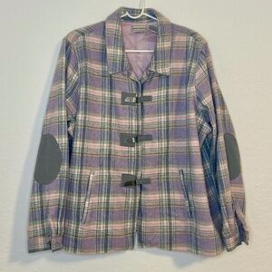 Napa Valley Vintage Plaid Wool Blend Coat, Size 1X